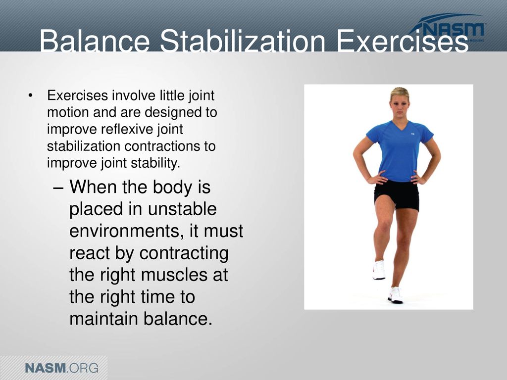 Balance stabilization online exercises nasm